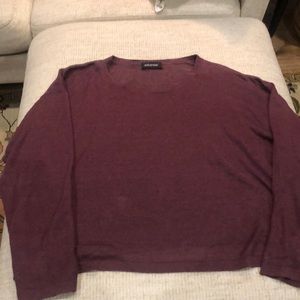 Eskandar 100% Linen  Plum Lagenlook top